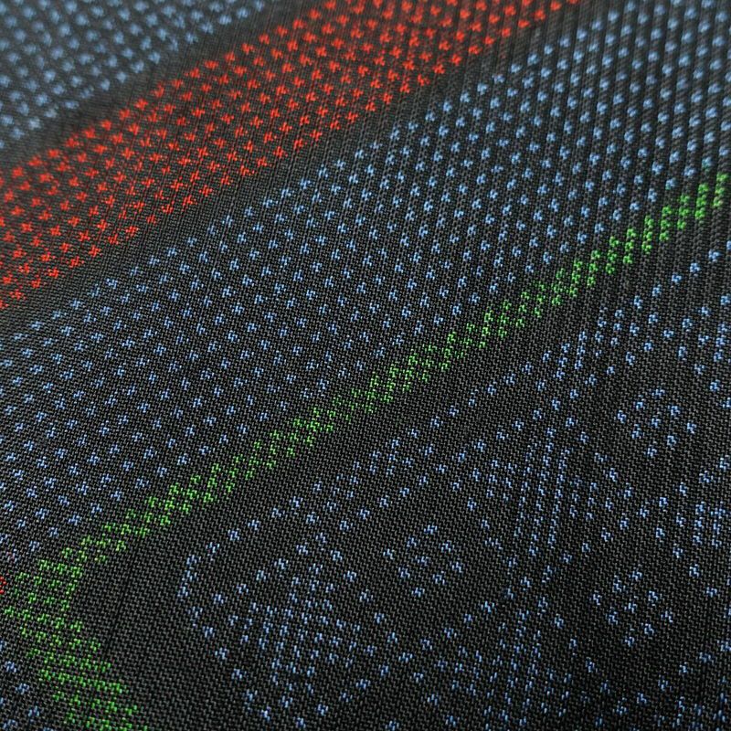 大島紬 良品 証紙あり しつけ糸付き 正絹 幾何学柄・抽象柄 袷仕立て 青・紺_画像7