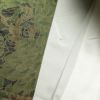 大島紬 証紙あり 正絹 花柄 袷仕立て 緑・うぐいす色_画像23