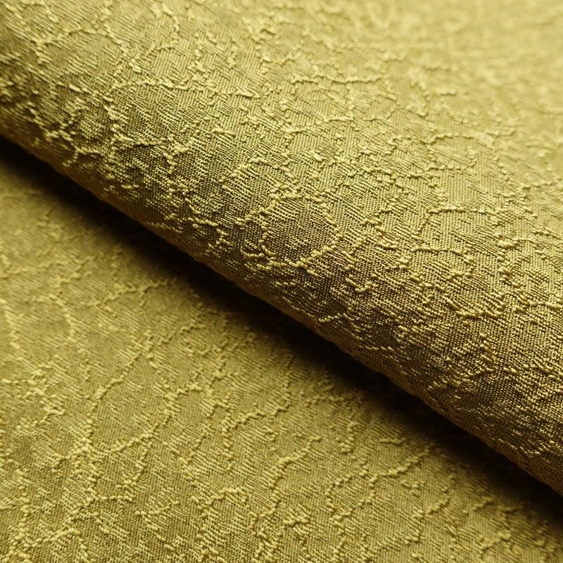 小紋 良品 正絹 金彩 飛び柄 小紋着物 袷仕立て 黄・黄土色_画像25