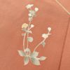 訪問着 落款入り 一つ紋付き 共八掛 縮緬 正絹 花柄 袷仕立て 赤・朱_画像9