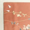 訪問着 落款入り 一つ紋付き 共八掛 縮緬 正絹 花柄 袷仕立て 赤・朱_画像31