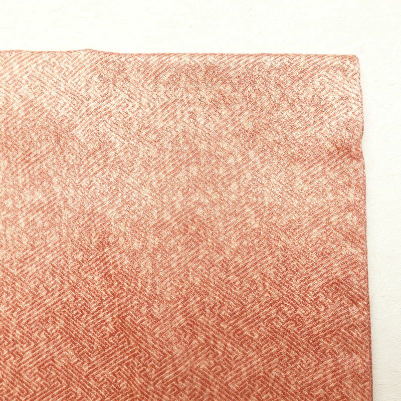 訪問着 良品 正絹 刺繍 金彩 古典柄 袷仕立て 橙_画像20