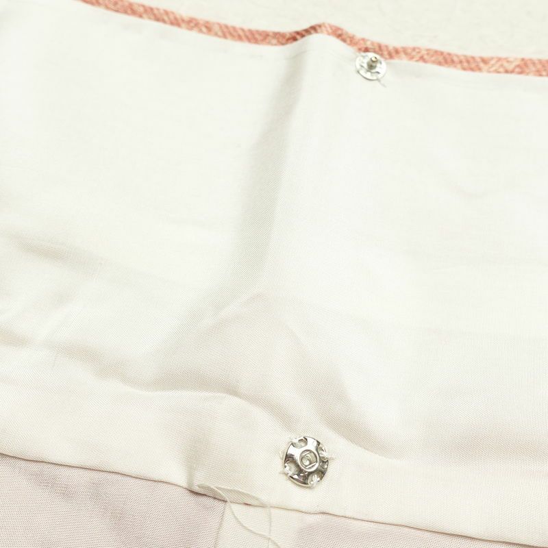 訪問着 良品 正絹 刺繍 金彩 古典柄 袷仕立て 橙_画像32