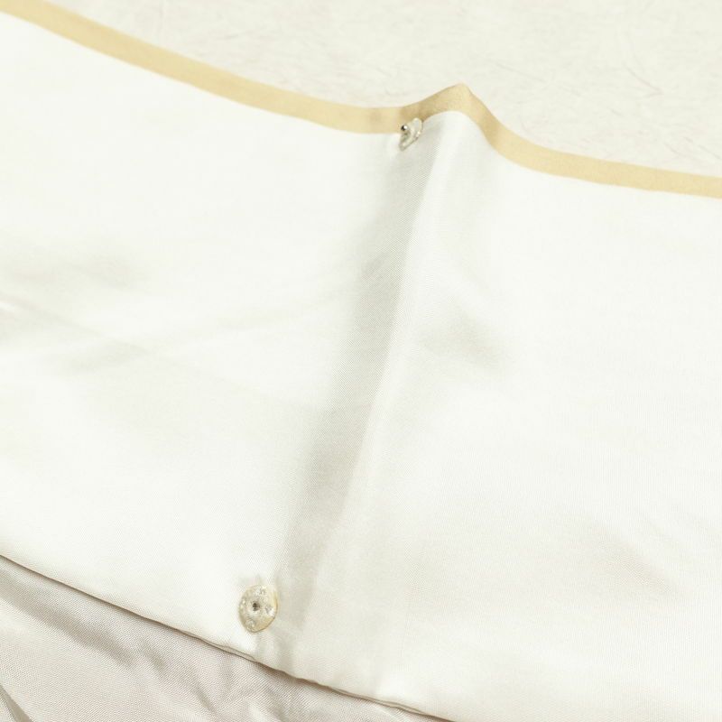 訪問着 縮緬 正絹 共八掛 幾何学柄・抽象柄 袷仕立て 茶_画像29