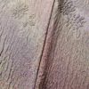 小紋 美品 徳川蒔絵 正絹 ぼかし 木の葉・植物柄 袷仕立て 紫・藤色_画像9