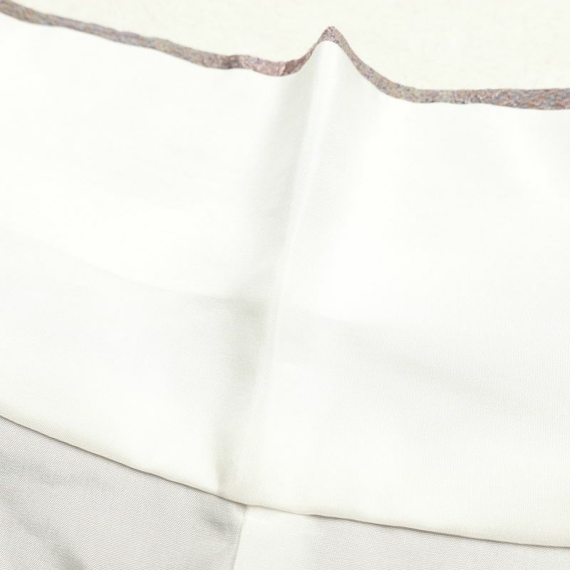 小紋 美品 徳川蒔絵 正絹 ぼかし 木の葉・植物柄 袷仕立て 紫・藤色_画像25