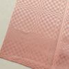色無地 美品 しつけ糸付き 一つ紋付き 正絹 チェック・格子柄 袷仕立て ピンク_画像10