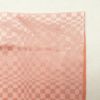 色無地 美品 しつけ糸付き 一つ紋付き 正絹 チェック・格子柄 袷仕立て ピンク_画像15