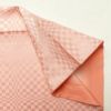 色無地 美品 しつけ糸付き 一つ紋付き 正絹 チェック・格子柄 袷仕立て ピンク_画像16