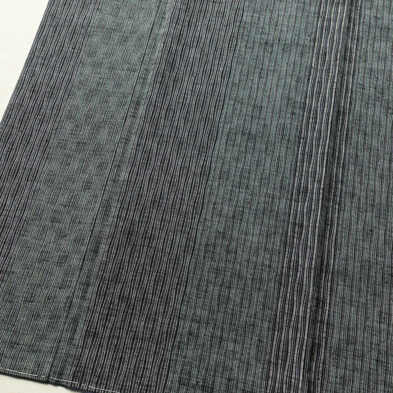 紬 美品 しつけ糸付き 正絹 紬着物 縞柄・線柄 身丈162.5cm 裄丈68cm 袷仕立て 青・紺_画像4