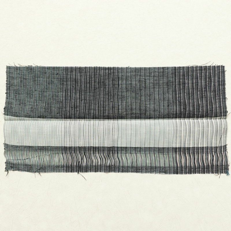 紬 美品 しつけ糸付き 正絹 紬着物 縞柄・線柄 身丈162.5cm 裄丈68cm 袷仕立て 青・紺_画像28