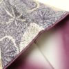 小紋 良品 しつけ糸付き 正絹 着物 花柄 身丈157.5cm 裄丈64.5cm 袷仕立て 紫・藤色_画像17
