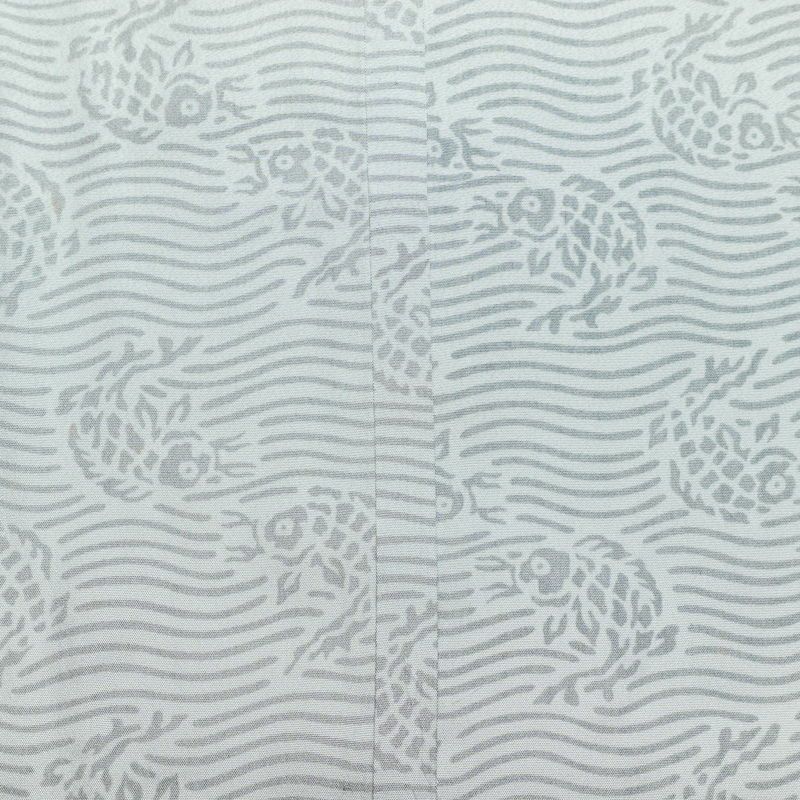 男性用 襦袢 良品 しつけ糸付き 正絹 身丈133cm 裄丈69.5cm 幾何学柄・抽象柄 袖無双・胴抜き グレー_画像22