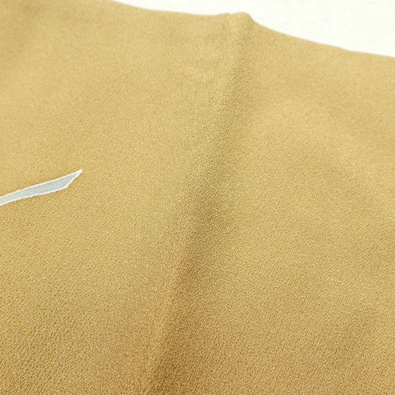 付け下げ 一つ紋付き 金彩 正絹 附下 身丈157cm 裄丈63cm 古典柄 袷仕立て 茶_画像25