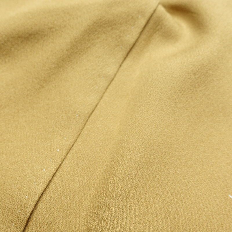 付け下げ 一つ紋付き 金彩 正絹 附下 身丈157cm 裄丈63cm 古典柄 袷仕立て 茶_画像26