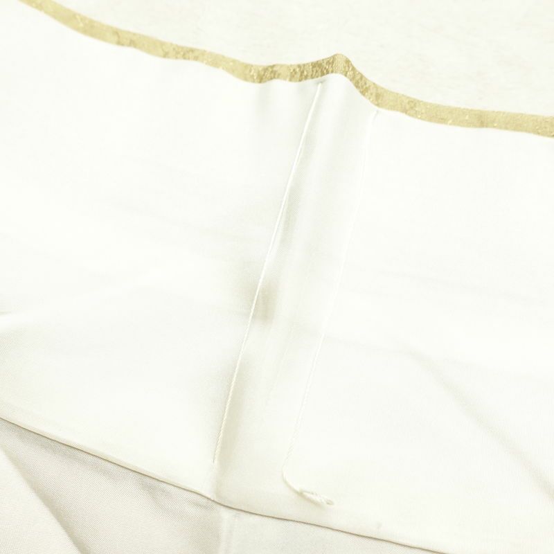 付け下げ 良品 正絹 刺繍 花柄 附下 身丈159cm 裄丈62.5cm 袷仕立て 黄・黄土色_画像29