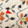 紬 しつけ糸付き kimonossimo 身丈168cm 裄丈68.5cm 着物 正絹 幾何学柄・抽象柄 袷仕立て 白_画像27
