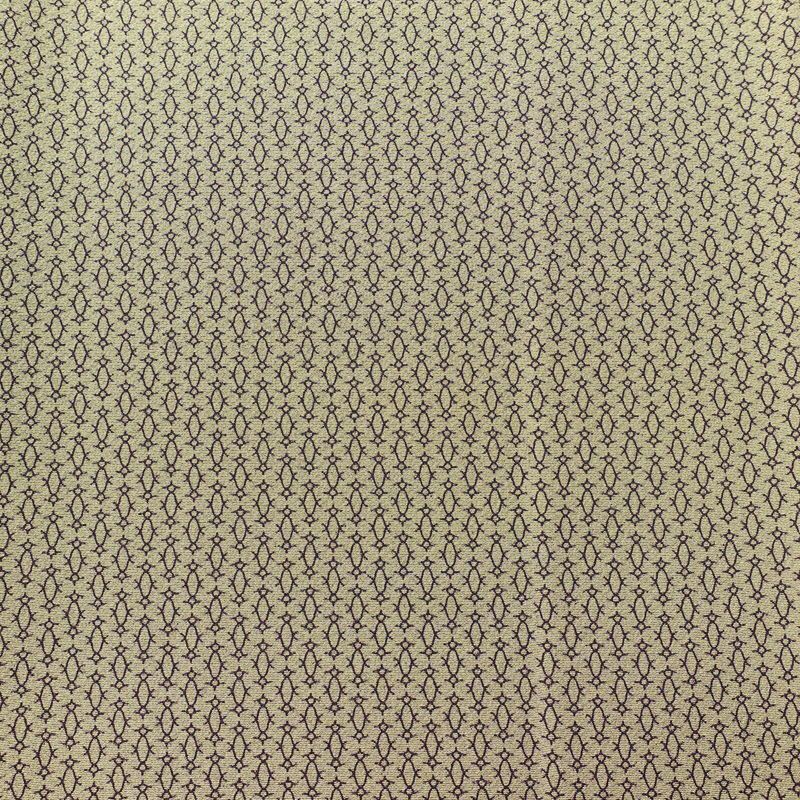 小紋 良品 正絹 幾何学柄・抽象柄 袷仕立て 身丈161cm 裄丈66cm 黄・黄土色_画像6