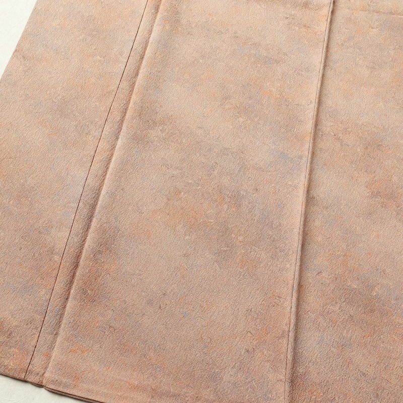 小紋 美品 矢崎ひとし 落款入り 正絹 身丈160cm 裄丈64.5cm 幾何学柄・抽象柄 着物 袷仕立て ピンク_画像4