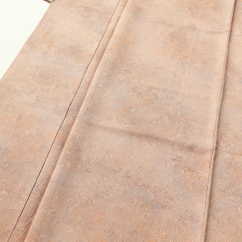 小紋 美品 矢崎ひとし 落款入り 正絹 身丈160cm 裄丈64.5cm 幾何学柄・抽象柄 着物 袷仕立て ピンク_画像5