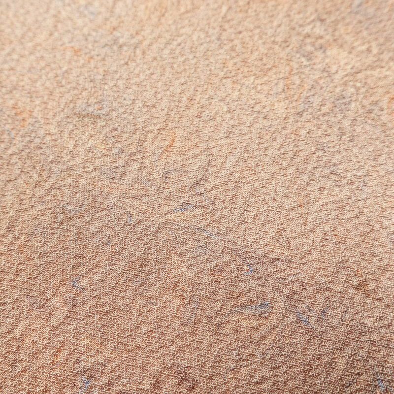 小紋 美品 矢崎ひとし 落款入り 正絹 身丈160cm 裄丈64.5cm 幾何学柄・抽象柄 着物 袷仕立て ピンク_画像7