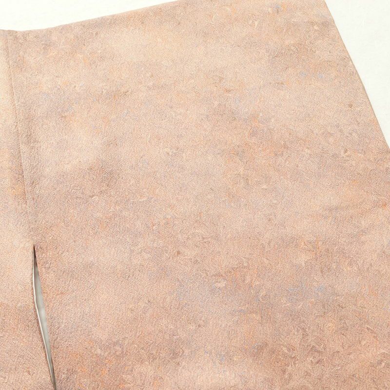 小紋 美品 矢崎ひとし 落款入り 正絹 身丈160cm 裄丈64.5cm 幾何学柄・抽象柄 着物 袷仕立て ピンク_画像15