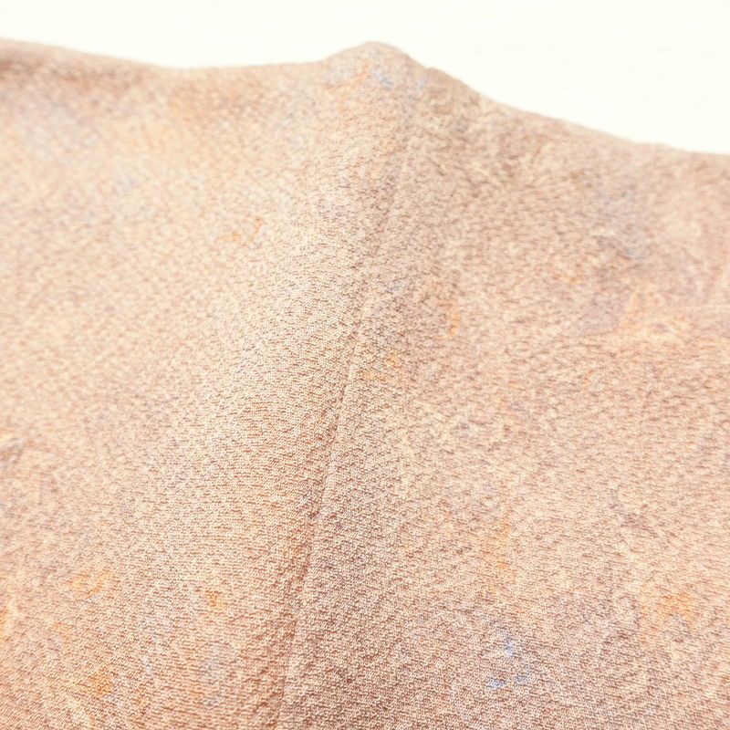 小紋 美品 矢崎ひとし 落款入り 正絹 身丈160cm 裄丈64.5cm 幾何学柄・抽象柄 着物 袷仕立て ピンク_画像20