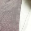紬 正絹 幾何学柄・抽象柄 着物 袷仕立て 身丈155cm 裄丈63.5cm 紫・藤色_画像23