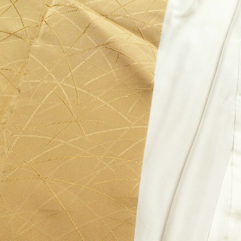 付け下げ 良品 正絹 木の葉・植物柄 附下 身丈155cm 裄丈65cm 袷仕立て 黄・黄土色_画像27
