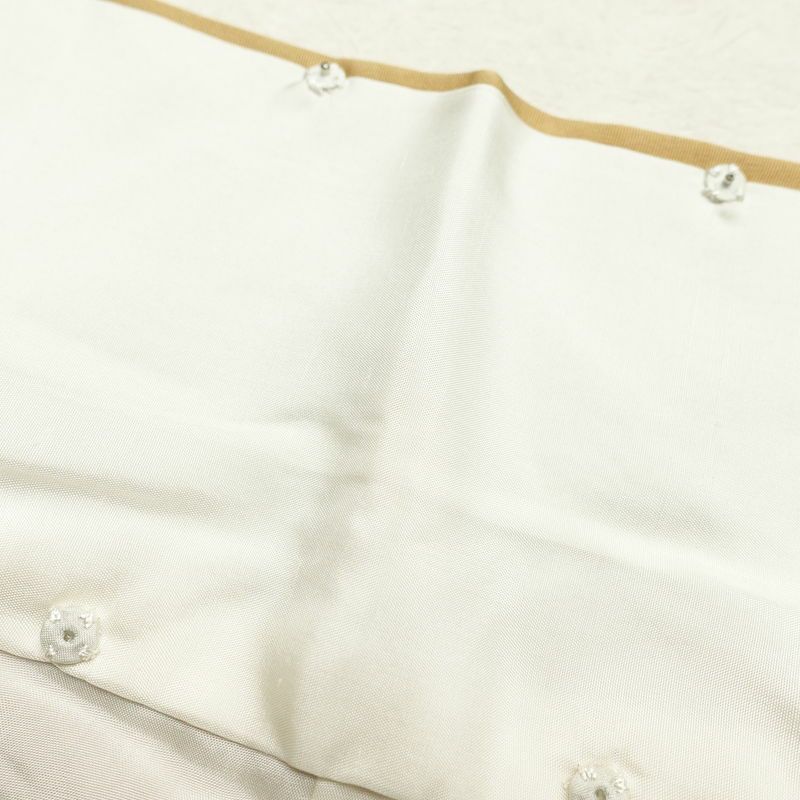 付け下げ 良品 正絹 木の葉・植物柄 附下 身丈155cm 裄丈65cm 袷仕立て 黄・黄土色_画像29