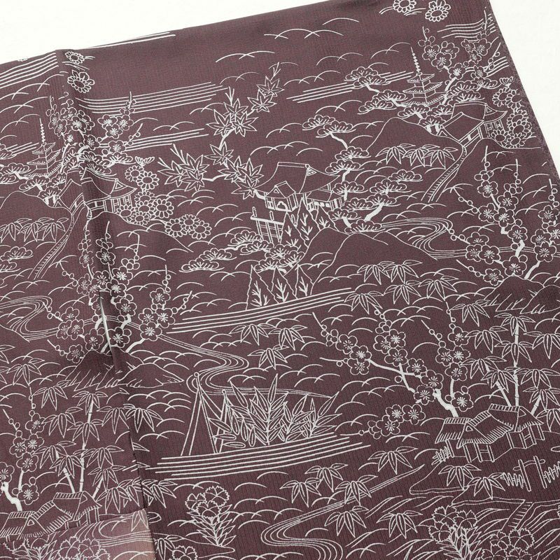 付け下げ 美品 正絹 箔 古典柄 附下 身丈164cm 裄丈69cm 着物 袷仕立て 紫・藤色_画像20