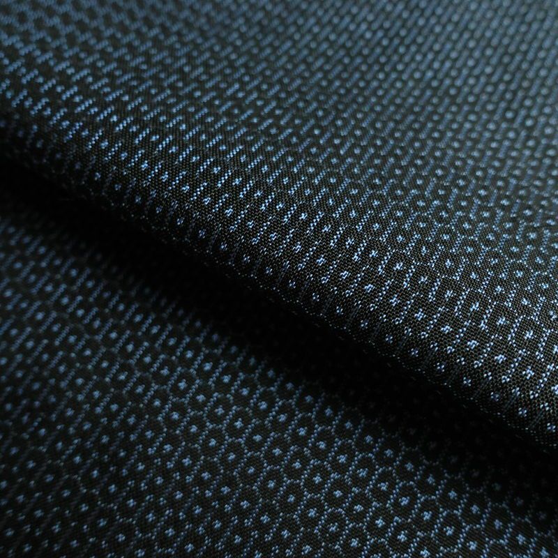 男性用 着物 紬 良品 正絹 亀甲柄 袷仕立て 身丈152cm 裄丈72cm 青・紺_画像29