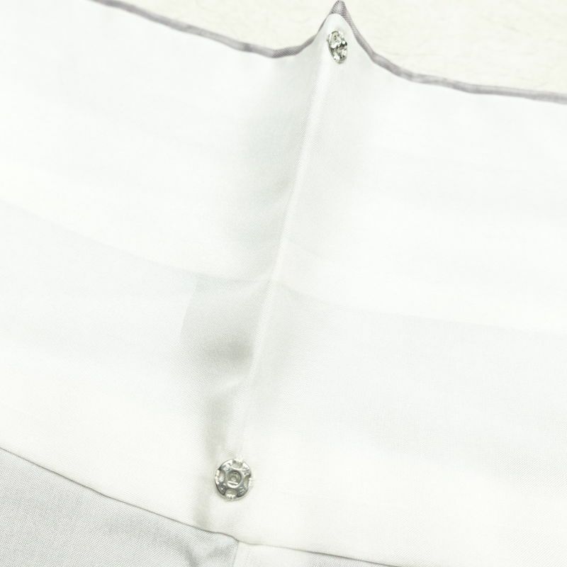 小紋 紬生地 正絹 紬地 流水・波柄 袷仕立て 身丈159.5cm 裄丈67.5cm ぼかし 紫・藤色_画像28