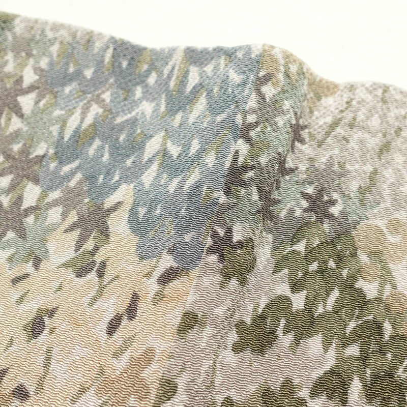 小紋 縮緬 正絹 幾何学柄・抽象柄 袷仕立て 身丈158cm 裄丈65cm 多色使い_画像19