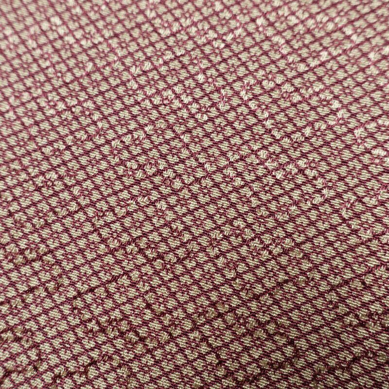 小紋 良品 しつけ糸付き 正絹 古典柄 身丈158cm 裄丈64cm 袷仕立て 小豆・エンジ_画像7