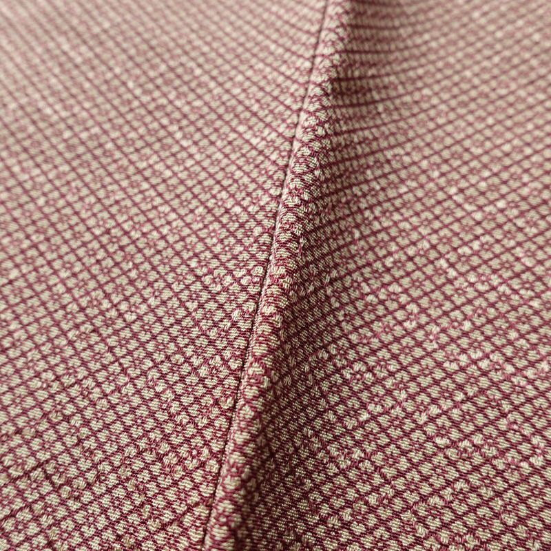 小紋 良品 しつけ糸付き 正絹 古典柄 身丈158cm 裄丈64cm 袷仕立て 小豆・エンジ_画像9