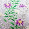 小紋 正絹 着物 花柄 袷仕立て 紫・藤色 身丈153.5cm 裄丈64cm_画像7