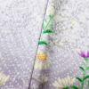 小紋 正絹 着物 花柄 袷仕立て 紫・藤色 身丈153.5cm 裄丈64cm_画像9