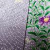 小紋 正絹 着物 花柄 袷仕立て 紫・藤色 身丈153.5cm 裄丈64cm_画像12