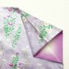 小紋 正絹 着物 花柄 袷仕立て 紫・藤色 身丈153.5cm 裄丈64cm_画像17