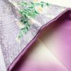 小紋 正絹 着物 花柄 袷仕立て 紫・藤色 身丈153.5cm 裄丈64cm_画像18