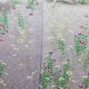 小紋 正絹 着物 花柄 袷仕立て 紫・藤色 身丈153.5cm 裄丈64cm_画像30