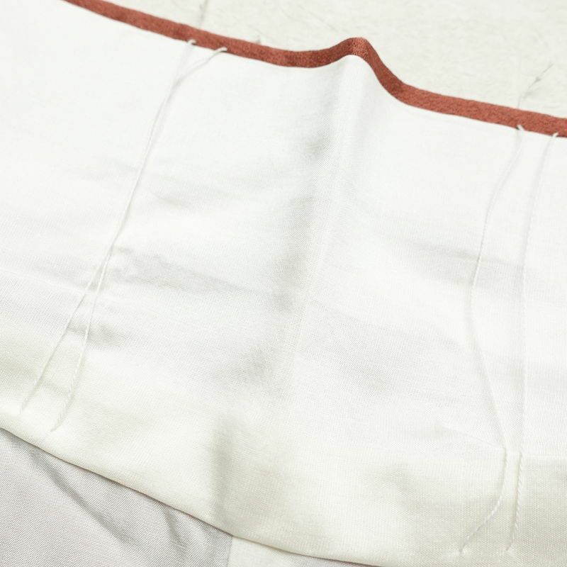 付け下げ 良品 一つ紋付き 刺繍 正絹 身丈159cm 裄丈66cm 幾何学柄・抽象柄 袷仕立て 茶_画像29