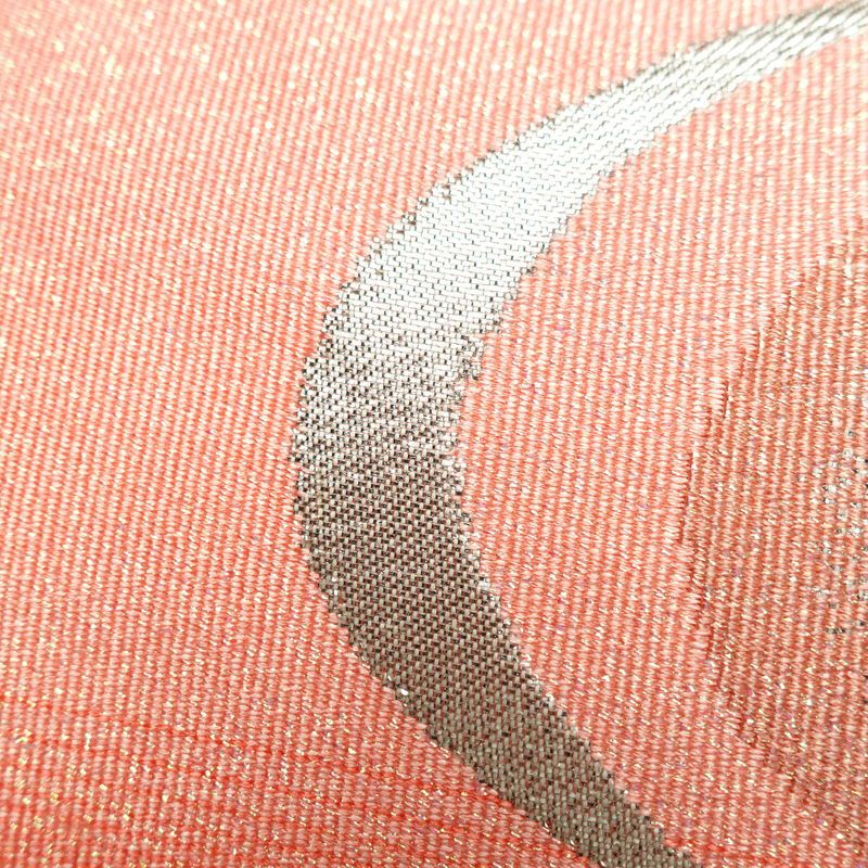 名古屋帯 太鼓柄 良品 正絹 流水・波柄 名古屋仕立て 白_画像7