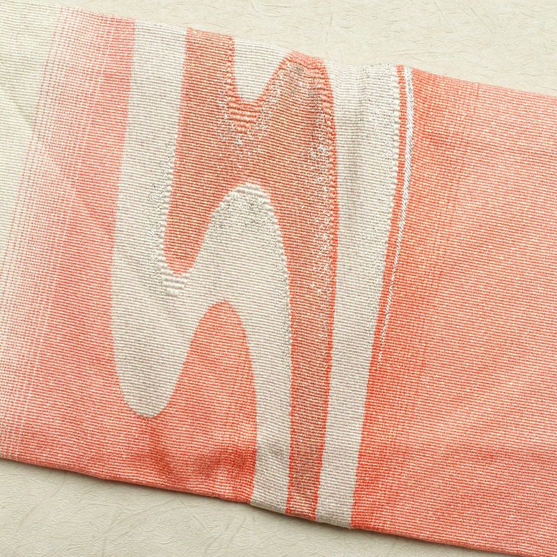 名古屋帯 太鼓柄 良品 正絹 流水・波柄 名古屋仕立て 白_画像19