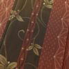 紬 正絹 紬着物 麻の葉 植物 古典柄 身丈158.5cm 裄丈63.5cm 袷仕立て 茶_画像6
