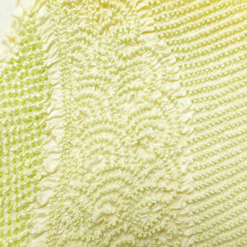 帯揚げ 良品 絞り 正絹 古典柄 黄・黄土色_画像7