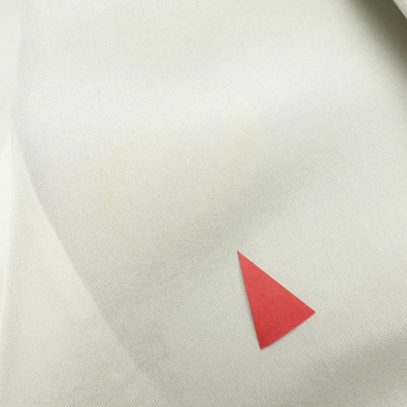 小紋 縮緬 正絹 幾何学柄・抽象柄 袷仕立て 身丈160.5cm 裄丈64.5cm ベージュ_画像29