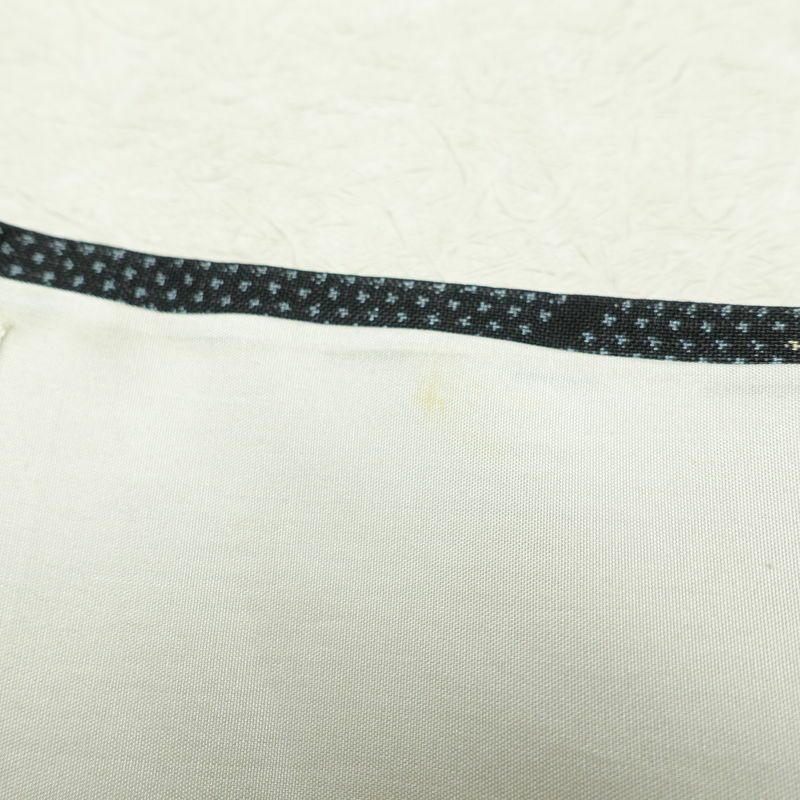 紬 正絹 木の葉・植物柄 紬着物 袷仕立て 身丈155cm 裄丈65cm 青・紺_画像30