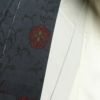 大島紬 良品 証紙あり しつけ糸付き 正絹 身丈161cm 裄丈64.5cm 花柄 袷仕立て 青・紺_画像23